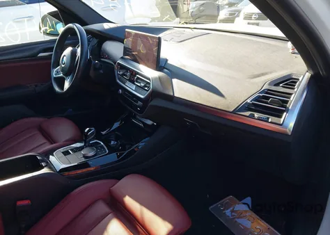 2022 BMW X3 xDrive30I z USA, uszkodzony, nr VIN 5UX53DP07N9K37239